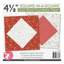 Square in a Square Quilt Block Foundation Paper