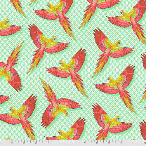 Tula Pink Daydreamer Macaw Ya Later Mango by Freespirit