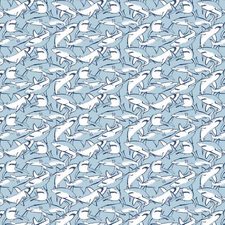 Starlight Sharks by Dear Stella Cotton Fabric
