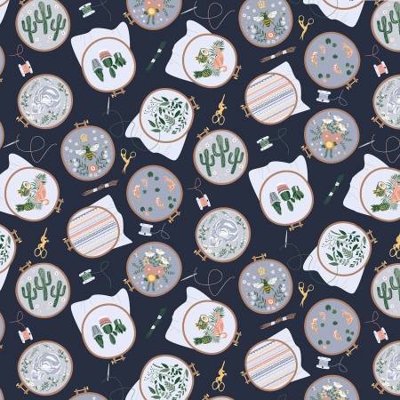 Sew On & Sew Forth Embroidery Hoops Patriot Dear Stella cotton quilting fabric