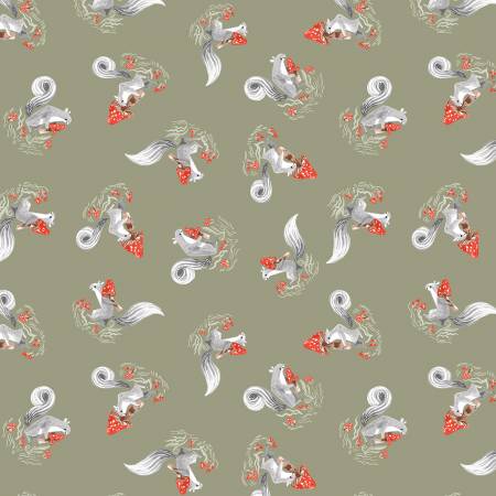 Mushroom City Laurel Squirrels by Dear Stella