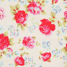 Posie Main Floral Cream by Tanya Whelan Fabrics