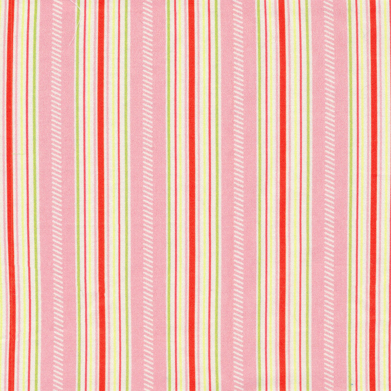 Posie Stripe Pink by Tanya Whelan Fabrics