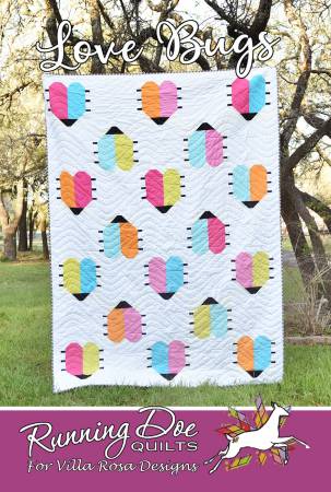 Love Bugs Postcard Pattern from Villa Rosa Designs by Running Doe Quilts