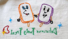 Delicious Tasty Treat Hand Embroidered Flour Sack Towel - Stitch Morgantown