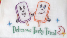 Delicious Tasty Treat Hand Embroidered Flour Sack Towel - Stitch Morgantown