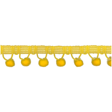 Chenille Pom Pom Trim Yellow - Stitch Morgantown
