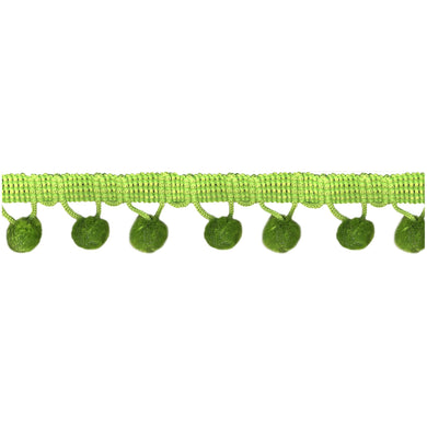 Chenille Pom Pom Trim Green - Stitch Morgantown